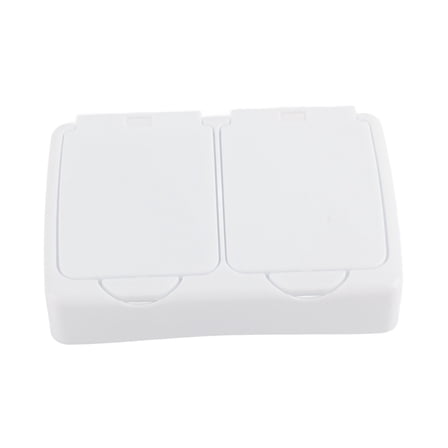 Small Stackable Storage Container Box, Cute Desktop Stationery Organiser, Plastic Craft Organizer Case for Washi Tapes, Art Supplies, Jewelry (Doble rejilla)