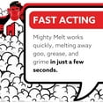 thumbnail image 3 of Mighty Melt Adhesive Remover | For Sticky and Gooey Messes | Removes Glue, Stickers, Labels, Tape, Decals Crayons, Wax, Tar & More | Safe for Surfaces | Fresh Citrus Scent (125ml / 4.2oz), 3 of 8