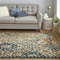 thumbnail image 2 of Mohawk Home Prismatic Sofia Blush by Under the Canopy Traditional Abstract Under the Canopy Precision Printed Area Rug, 5'x8', Navy & Orange, 2 of 7