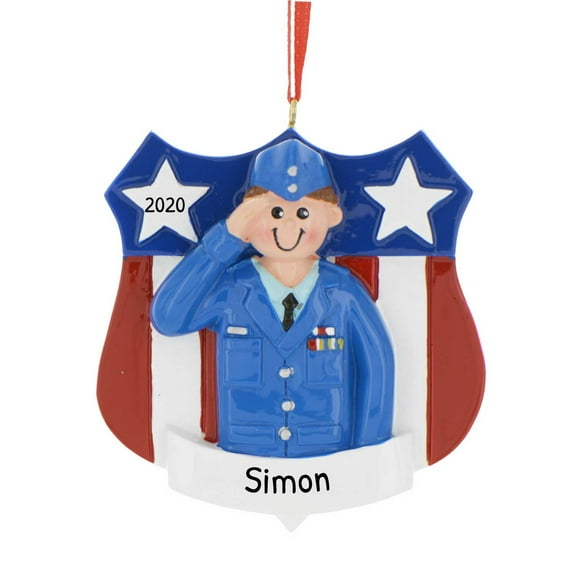 Ornaments by Elves Personalized Air Force Badge Christmas Tree Ornaments 2024 Holiday Decors .25lbs