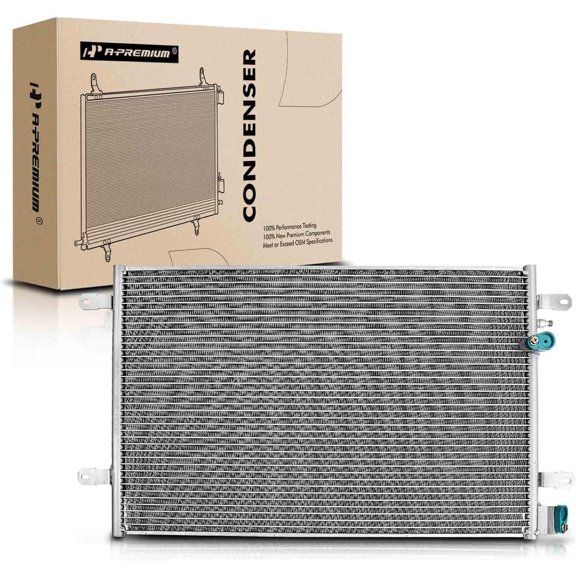 A-Premium Air Conditioning A/C Condenser Compatible with Audi A6 2006-2011, A6 Quattro 2006-2011, 3.0L 3.2L 4.2L, Replace# 4F0260403P, 4F0260403Q