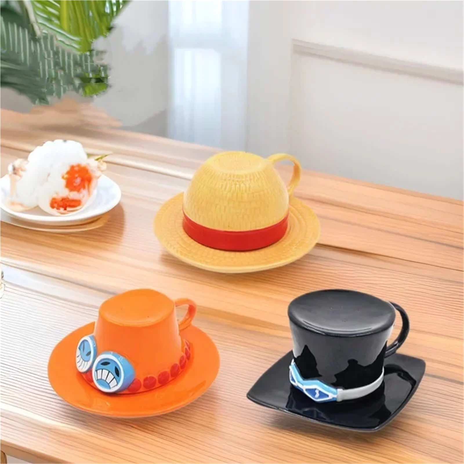 Espresso cup Cartoon Ceramic Mug And Saucer Set Coffee Cup Upside Down Breakfast Mug Milk Juice Water Cup