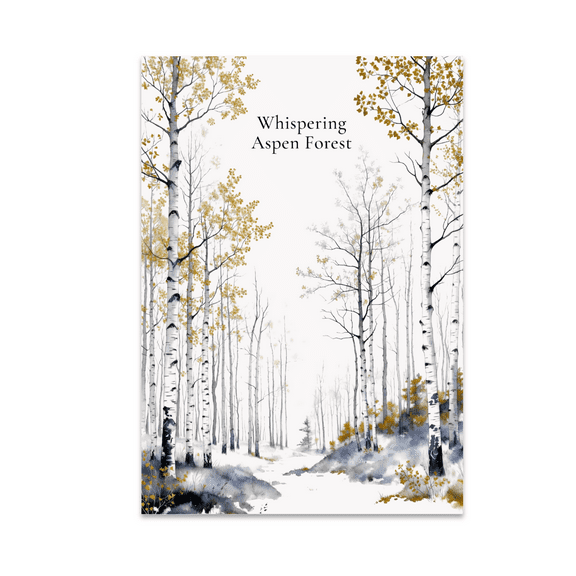 Whispering Aspen Forest Scenic Nature Art - Nature Enthusiast - 13x19 Poster Print