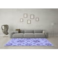 thumbnail image 3 of Ahgly Company Indoor Round Abstract Blue Modern Area Rugs, 4' Round, 3 of 4