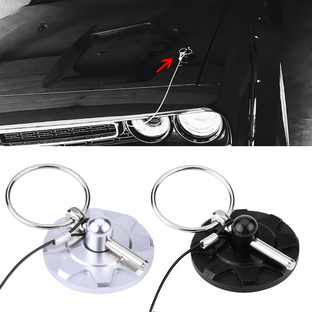 Gazechimp Black Car Universal CNC Billet Aluminum Racing Bonnet Hood Pin Lock as described Black 