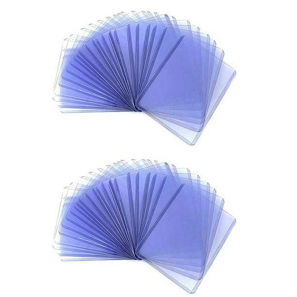 100 Piezas de Soporte de Carga Superior Y Fundas Transparentes para Tarjetas Deportivas de Baloncesto Coleccionables de Plástico Rígido 35PT