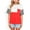 Love Red, variant on Women's Color Block T-Shirt with Striped Sleeves and Front Pocket Detail- Small, Kelly Green