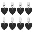thumbnail image 1 of Uxcell 8Pcs Pesas para Manteles, Colgante de Mármol con Clip de Metal en Forma de Corazón, Negro, 1 of 6