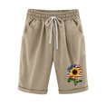 thumbnail image 1 of Mujeres Pantalones Cortos Casual Estampado Elástico de la Cintura Medio Pantalones Cortos, Casual con Bolsillos para el Uso Diario, 1 of 6