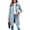 grey, variant on Women Classic Mid‑Length Lapel Coat Long Sleeve Button Front Casual Outer Coat