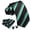 Black Green, variant on Barry.Wang Orange Silk Ties for Men Sets Woven Black Striped Formal Necktie Pocket Square Cufflinks Wedding Party 4PCS Gold