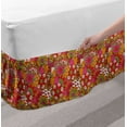 thumbnail image 2 of Colorful Bed Skirt, Pattern with Floral Elements Vibrant Colored Petals and Leaves in Hand Drawn Style, Elastic Bedskirt Dust Ruffle Wrap Around for Bedding Decor, 4 Sizes, Multicolor, by Ambesonne, 2 of 2