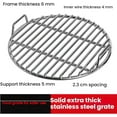 thumbnail image 6 of Bxaolu BBQ Stainless Steel 13 Inches Round Cooking Grate Carbon Baking Grill Pan Grate Multi-Purpose Charcoal&nbsp;Rack for Picnic Outdoor Cooking, 1Pack, 6 of 6