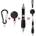 thumbnail image 4 of 12 Pieces Retractable Pull Pen Clip Pen Retractable Reel Holder 3-in-1 Handy Retractable Badge Reel Pen Belt Clip Keychain Clip with Retractable Pen for Nurses, Teachers, Colleagues, 4 of 5