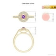 thumbnail image 5 of ANGARA Natural Vintage Style Amethyst Halo Ring with Milgrain Detailing in 14K Yellow Gold for Women (Size-3.5mm) | February Birthstone, Anniversary, Jewelry Gift for Women | Natural Amethyst Ring, 5 of 9