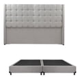 thumbnail image 1 of Box Base Cama King Size + Cabecera Bruks Trinity Gris Arena, 1 of 9