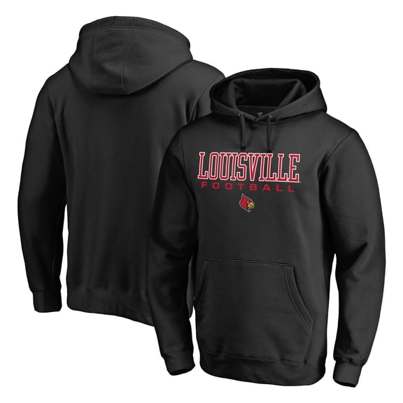 Men's Black Louisville Cardinals Team Unity Football Pullover Hoodie