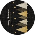 thumbnail image 2 of Addison Rugs Dream Shag Premium Machine Washable Transitional Gold Trees Midnight Round Rug, 8' x 8', 2 of 8