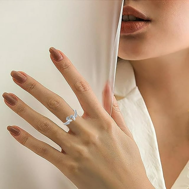 Mommy Angel Baby Footprints Ring Memorial Jewelry Keepsake For