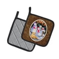 thumbnail image 2 of Caroline's Treasures SS8989PTHD Snowman with Golden Retriever Pair of Pot Holders, 7.5HX7.5W, multicolor, 2 of 2