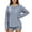 Blue#9527, variant on BOOMNY Womens 2 Peice Sets Striped Long Sleeve Tops Shorts Outfits for Women Summer Casual Matching Sets