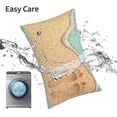 thumbnail image 6 of Yiaed Beach Footprint Print Brushed Microfiber Envelope Pillowcases, Standard,Envelope Closure Pillow Cases(No pillow core)-14"x20", 6 of 6