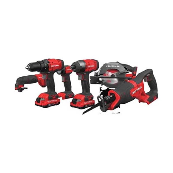 Combo de Herramientas CRAFTSMAN 6 Piezas Inalámbricas V20 CMCK600D2