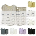 thumbnail image 3 of uublik Pajamas for Women Set Shorts Short Sleeve Top and Loose Shorts Casual Comfy Soft Sleepwear for Nightwear Khaki, 3 of 8
