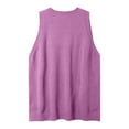 thumbnail image 5 of RMGVDSD Women's Sweater Vest V Neck Pullover Knitwear Tank Top Trendy Sleeveless Sweater Solid Color Loose Fit Basic Pullover Top /Hot Pink, 5 of 5