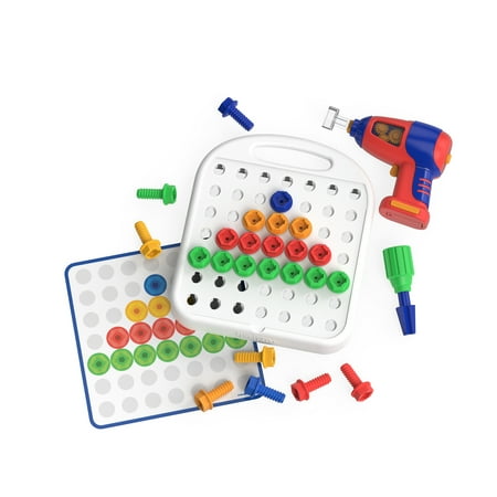UPC: 0086002041081 | Educational Insights Design & Drill Patterns & Shapes Toy with Electric Drill Preschool STEM & Take Apart Building Toy Boys and Girls Ages 3 4 5+