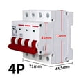 thumbnail image 5 of 1PCS MCB DZ47-63 C Type 400V Red Mini Circuit Breaker 6A 10A 16A 20A 25A 32A 40A 63A Mounting 35mm Din Rail Overload Protection, 5 of 6
