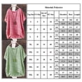 thumbnail image 2 of Uhndy Womens Summer Short Sleeve Shirt Crew Neck Tops Casual Loose Baggy Plain Blouse-LQ, 2 of 2