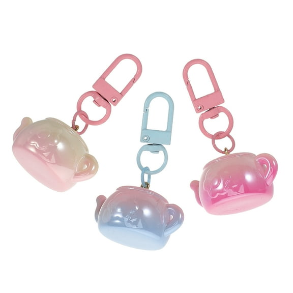 FRCOLOR 3pcs Creative Mini Teapot Keychain Key Ring Charms Backpack Handbag Accessories Purse Keychains Charm Bag Hanging Decoration