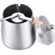 thumbnail image 2 of Stainless Steel Ashtray with Lid, Modern Portable Tabletop Ashtray, 304G, 2 of 5