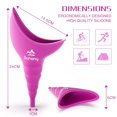 thumbnail image 2 of Urinario femenino Sunany, embudo portátil de silicona, color fucsia, 2 of 9