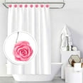 thumbnail image 5 of Dznils Rose Shower Curtain Hooks Rings, Rustproof Bathroom Metal Shower Hooks, Set of 12, Pink, 5 of 9