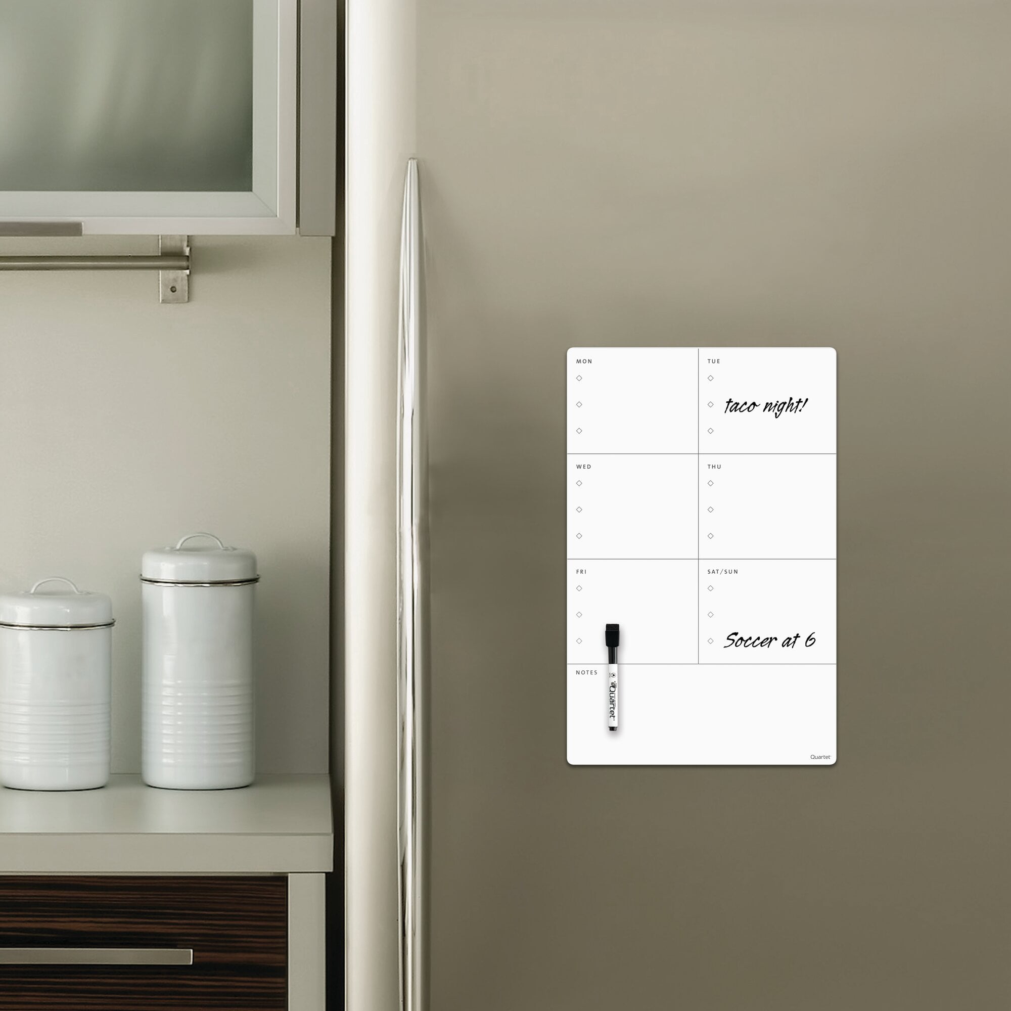 Quartet Dry-Erase Weekly Planner Magnet, 11" x 17"