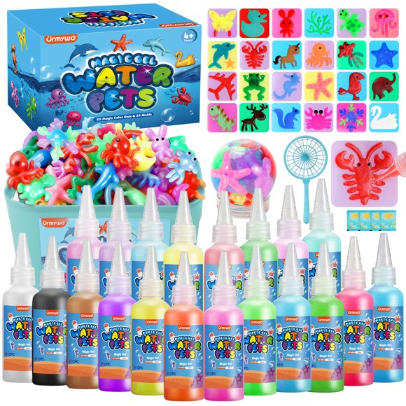 Kit de juguetes URMYWO Magic Water Gel, 20 colores, 24 moldes