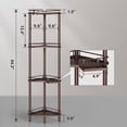 thumbnail image 2 of Soporte de ducha de esquina Shelf ELYKEN, 4 niveles, metal inoxidable, 2 of 9