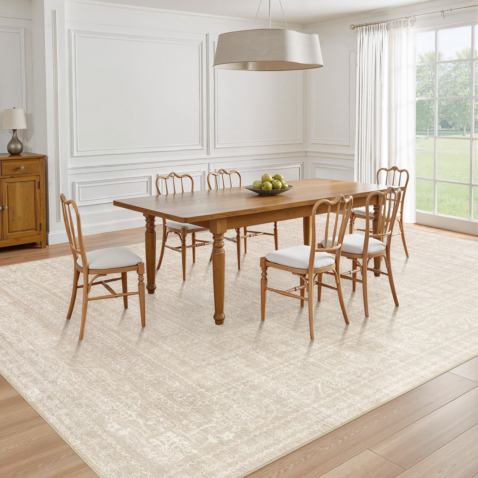 UERMEI 9'x12' Area Rugs for Living Room, Modern Abstract Washable Rug for Bedroom Dining Room Office, Non-Slip Soft Low Pile Home Decor Carpet Accent Rug, Beige
