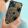 thumbnail image 5 of Compatible with iPhone 14 Plus Case, Ultimate Protection: Back+Soft Silicone Acrylic TPU Design for Shockproof Fall Prevention Black and Gold Sequins, 5 of 6