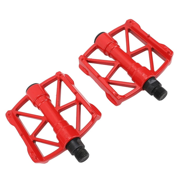 1 Pair Cycling Pedals, Expanded Foot Tread Area Solid CrMo Steel Axle 12 Non Slip Pins Pedals for Mountain Road Riding with Hollow Design