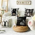 thumbnail image 2 of Happy Easter Be Hoppy Rabbit Easter Eggs Black Throw Pillow Covers, 20 x 20 Inch Cushion Case Decoration for Sofa Couch Set of 4, 2 of 6