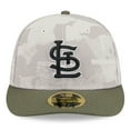 thumbnail image 2 of Men's New Era Light Beige/Olive St. Louis Cardinals 2025 Armed Forces Day Low Profile 59FIFTY Fitted Hat, 2 of 5