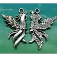 thumbnail image 3 of U8MO 4/10/30/50pc retro style Fire phoenix alloy charm pendants DIY material 35x22mm-ancient silver-30pcs, 3 of 3