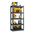 thumbnail image 3 of Resenkos 5-Tier Steel Shelving, Heavy Duty, Adjustable Heights, 2000lb Capacity, 31.5"W x 15.75"D x 63"H, 3 of 4