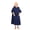 Navy Blue Dolphin, variant on ALLEN & MATE 100% Cotton Kids Hooded Surf Poncho Changing Robe, Quick Absorbent Wearable Swim Towel Boys & Girls, 6-13 Years