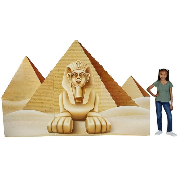 8 Ft. 11 1/2" x 5 Ft. 11" Pyramid & Sphinx Scene Cardboard Cutout Stand-Up