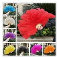 thumbnail image 5 of Ostrich Feather Fan 15Bone Handheld Ostrich Plumes Folding Fan for Carnival Dance Stage Show Performance Props, 5 of 6