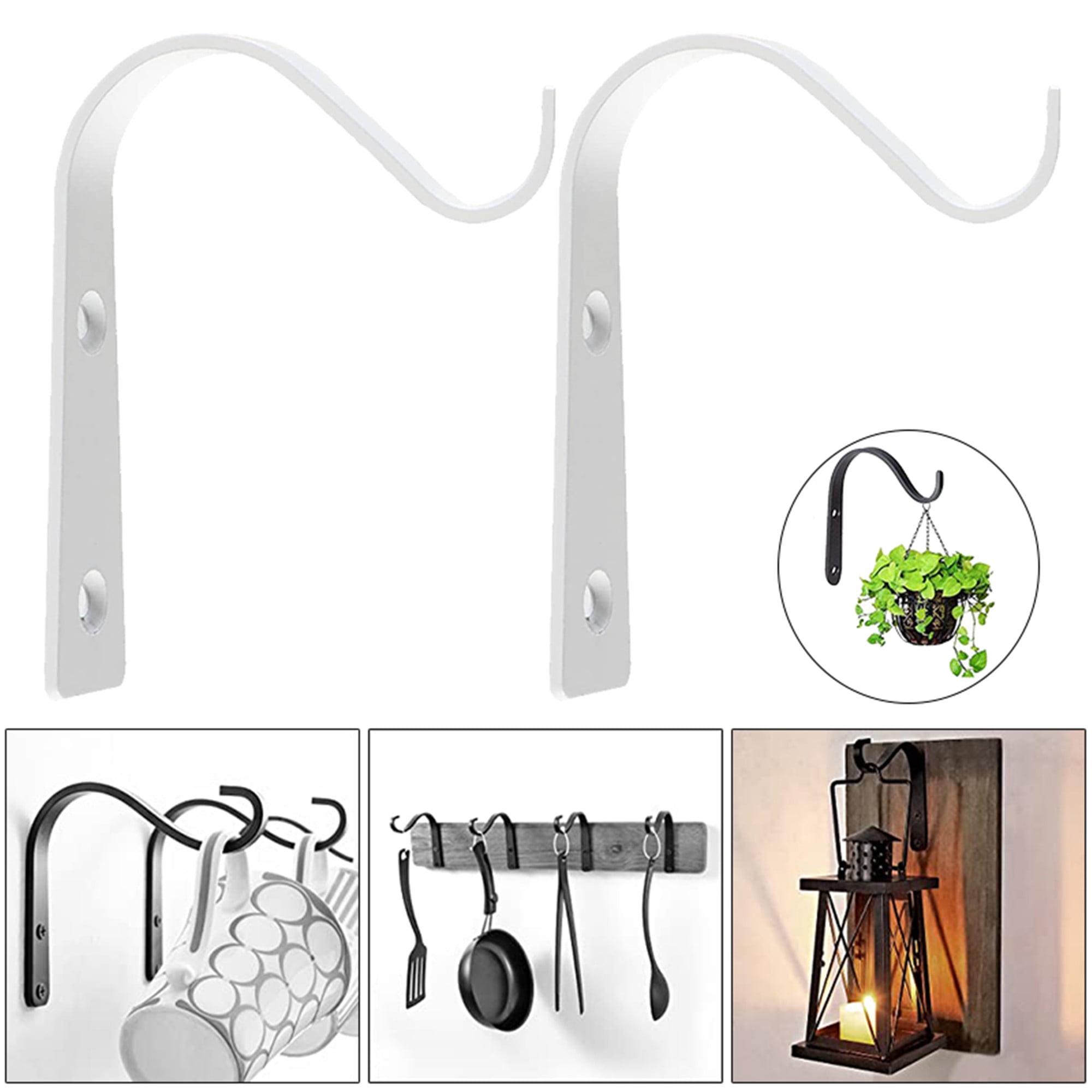 Elbourn Wall Hooks Plant Hanger Bracket, Decorative Coat Hook for